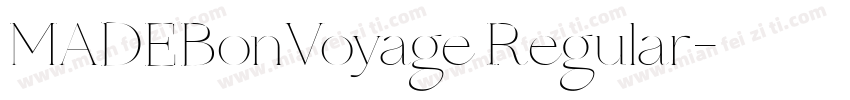 MADEBonVoyage Regular字体转换